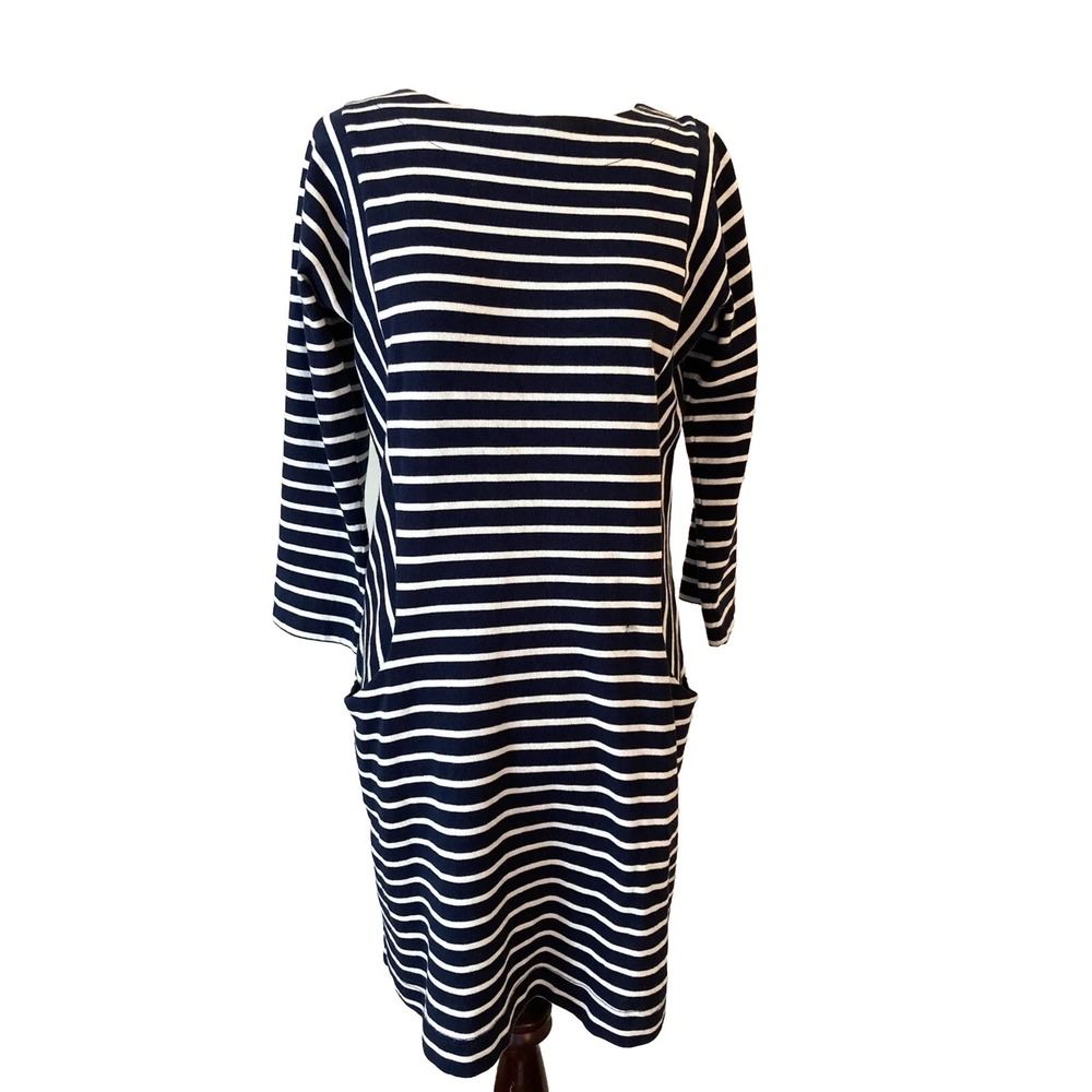 Joules breton Grade Dress‎ Sz 4  Navy and White Striped Cotton nautical coastal